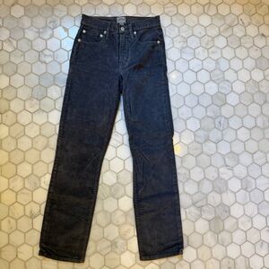 J. Crew Charcoal Straight Corduroy Jeans in grey size 24